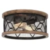 * Indoor Lighting|Coupon Patriot Lighting® Elegant Home Bodhi Black & Replica Wood 2-Light Flush Mount Ceiling Light
