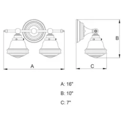 * Indoor Lighting|Coupon Patriot Lighting® Huntley Oil Rubbed Bronze 2 Light Vanity Light