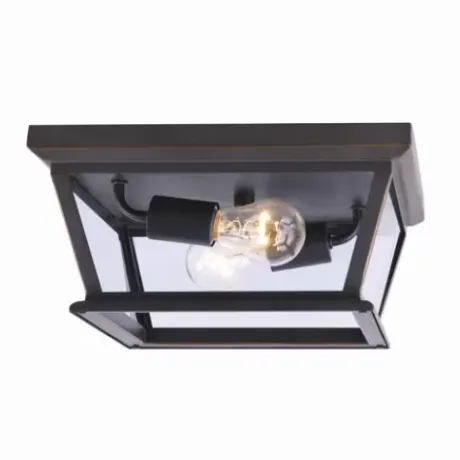 * Outdoor Lighting|Coupon Patriot Lighting® Holliday Oil-Rubbed Bronze 2-Light Outdoor Flush Mount Ceiling Light