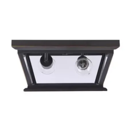 * Outdoor Lighting|Coupon Patriot Lighting® Holliday Oil-Rubbed Bronze 2-Light Outdoor Flush Mount Ceiling Light