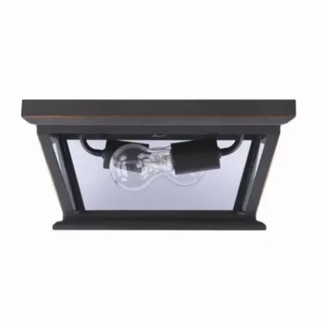 * Outdoor Lighting|Coupon Patriot Lighting® Holliday Oil-Rubbed Bronze 2-Light Outdoor Flush Mount Ceiling Light