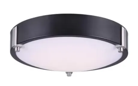 * Indoor Lighting|Coupon Patriot Lighting® Maeve Matte Black/Brushed Nickel Integrated Led Flush Mount Ceiling Light