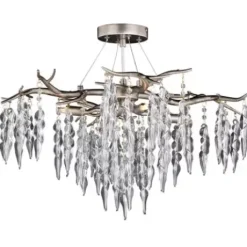 * Indoor Lighting|Coupon Patriot Lighting® Rainier Satin Nickel 4 Light Semi-Flush Mount Ceiling Light