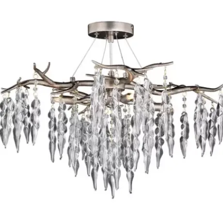 * Indoor Lighting|Coupon Patriot Lighting® Rainier Satin Nickel 4 Light Semi-Flush Mount Ceiling Light