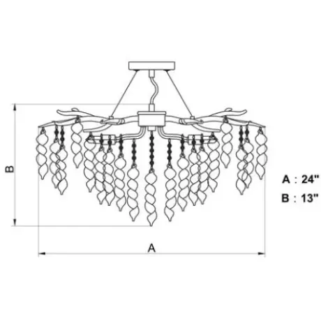 * Indoor Lighting|Coupon Patriot Lighting® Rainier Satin Nickel 4 Light Semi-Flush Mount Ceiling Light