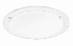 * Indoor Lighting|Deals Patriot Lighting® Allison 13-1/2″ Textured White Fluorescent Ceiling Light