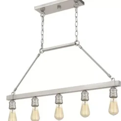 * Indoor Lighting|Deals Patriot Lighting® Beaman Brushed Nickel 5 Light Island Light