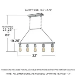 * Indoor Lighting|Deals Patriot Lighting® Beaman Brushed Nickel 5 Light Island Light