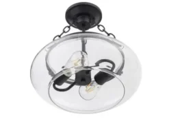 * Indoor Lighting|Deals Patriot Lighting® Harlee Matte Black 2-Light Semi-Flush Mount Ceiling Light
