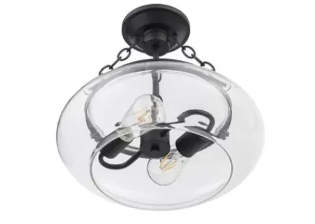 * Indoor Lighting|Deals Patriot Lighting® Harlee Matte Black 2-Light Semi-Flush Mount Ceiling Light