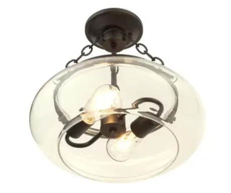 * Indoor Lighting|Deals Patriot Lighting® Harlee Matte Black 2-Light Semi-Flush Mount Ceiling Light