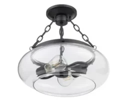 * Indoor Lighting|Deals Patriot Lighting® Harlee Matte Black 2-Light Semi-Flush Mount Ceiling Light