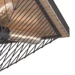 * Indoor Lighting|Deals Patriot Lighting® Rochester Black Iron & Burnished Oak 4-Light Flush Mount Ceiling Light