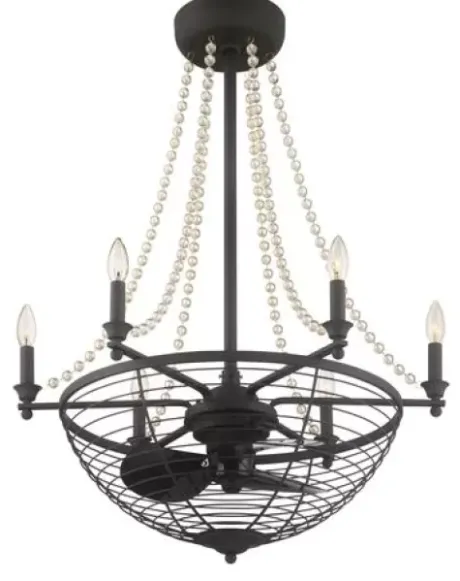 * Ceiling Fans|Deals Patriot Lighting™ Roux 30″ Bronze Fandelier