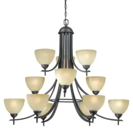 * Indoor Lighting|Deals Patriot Lighting® Somerville 12-Light Oil-Rubbed Bronze Chandelier