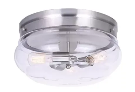 * Indoor Lighting|Deals Patriot Lighting® Talan Brushed Nickel 3-Light Flush Mount Ceiling Light