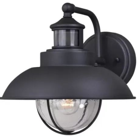 * Outdoor Lighting|Discount Patriot Lighting® Dualux® Harwich Textured Black Outdoor Wall Light