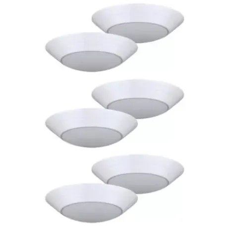 * Indoor Lighting|Discount Patriot Lighting® Gabbie White Integrated Led Flush Mount Ceiling Light – 6 Pack