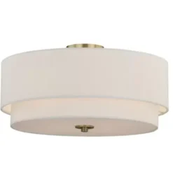 * Indoor Lighting|Discount Patriot Lighting® Burnaby Matte Brass 4 Light Semi-Flush Mount Ceiling Light