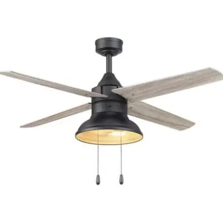 * Ceiling Fans|Discount Patriot Lighting® Amanda 48″ Matte Black Indoor Led Ceiling Fan