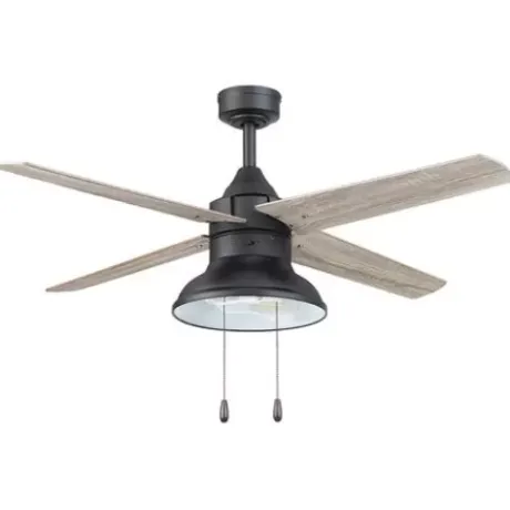 * Ceiling Fans|Discount Patriot Lighting® Amanda 48″ Matte Black Indoor Led Ceiling Fan