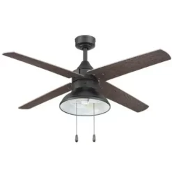 * Ceiling Fans|Discount Patriot Lighting® Amanda 48″ Matte Black Indoor Led Ceiling Fan