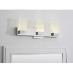 * Indoor Lighting|Discount Patriot Lighting® Lico Polished Chrome 3-Light Led Vanity Light