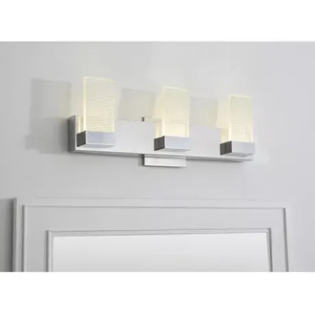 * Indoor Lighting|Discount Patriot Lighting® Lico Polished Chrome 3-Light Led Vanity Light