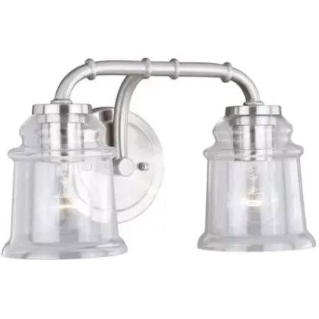 * Indoor Lighting|Discount Patriot Lighting® Toledo Satin Nickel 2 Light Vanity Light