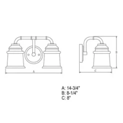 * Indoor Lighting|Discount Patriot Lighting® Toledo Satin Nickel 2 Light Vanity Light