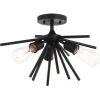 * Indoor Lighting|Discount Patriot Lighting® Estelle Matte Black 3 Light Semi-Flush Mount Ceiling Light