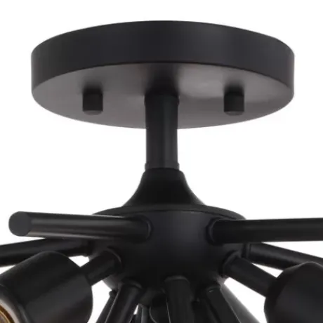 * Indoor Lighting|Discount Patriot Lighting® Estelle Matte Black 3 Light Semi-Flush Mount Ceiling Light