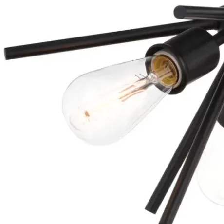 * Indoor Lighting|Discount Patriot Lighting® Estelle Matte Black 3 Light Semi-Flush Mount Ceiling Light