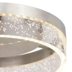 * Indoor Lighting|Discount Patriot Lighting® Leah Satin Nickel Integrated Led Flush Mount Ceiling Light