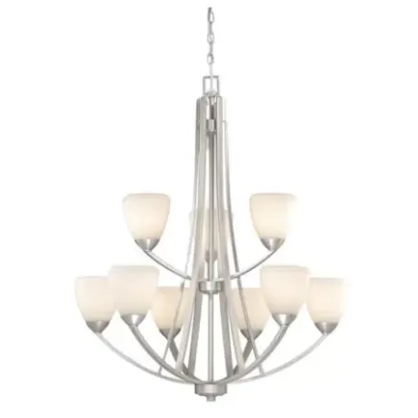 * Indoor Lighting|Discount Patriot Lighting® Helsinki 9-Light Brushed Nickel Chandelier