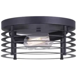 * Indoor Lighting|Discount Patriot Lighting® Gabel Matte Black 2-Light Flush Mount Ceiling Light