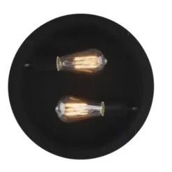 * Indoor Lighting|Discount Patriot Lighting® Gabel Matte Black 2-Light Flush Mount Ceiling Light