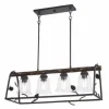 * Indoor Lighting|Discount Patriot Lighting® Spruce Black Walnut 4-Light Island Light
