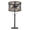 * Indoor Lighting|Discount Patriot Lighting® Elegant Home Bodhi Black & Replica Wood Table Lamp