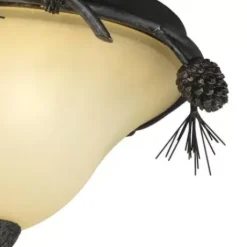 * Indoor Lighting|Flash Sale Patriot Lighting® Pines Black Walnut 3-Light Flush Mount Ceiling Light