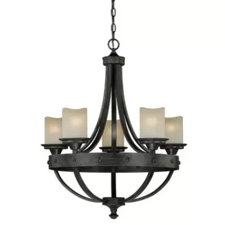 * Indoor Lighting|Flash Sale Patriot Lighting® Lancaster 5-Light Black Walnut Chandelier