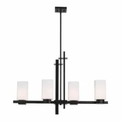 * Indoor Lighting|Flash Sale Patriot Lighting® Michael Matte Black 4-Light Island Light