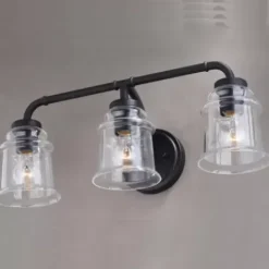 * Indoor Lighting|Flash Sale Patriot Lighting® Toledo Matte Black 3 Light Vanity Light