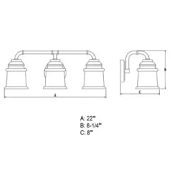* Indoor Lighting|Flash Sale Patriot Lighting® Toledo Matte Black 3 Light Vanity Light
