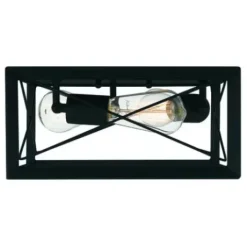 * Indoor Lighting|Flash Sale Patriot Lighting® Carah Matte Black 3-Light Flush Mount Ceiling Light