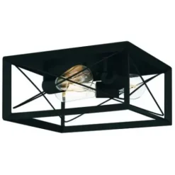 * Indoor Lighting|Flash Sale Patriot Lighting® Carah Matte Black 3-Light Flush Mount Ceiling Light