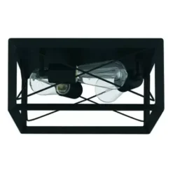 * Indoor Lighting|Flash Sale Patriot Lighting® Carah Matte Black 3-Light Flush Mount Ceiling Light