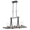 * Indoor Lighting|Flash Sale Patriot Lighting® Elegant Home Brooklyn Natural Iron & Distressed Faux Wood 3 Light Island Light