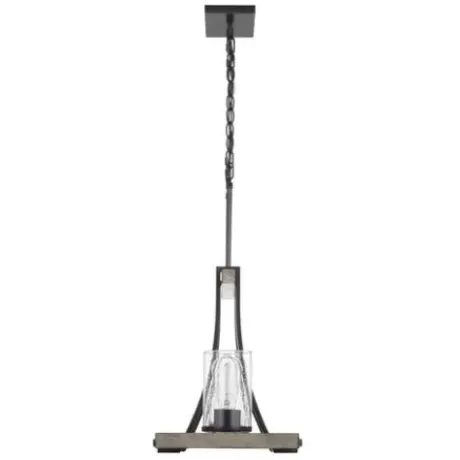 * Indoor Lighting|Flash Sale Patriot Lighting® Elegant Home Brooklyn Natural Iron & Distressed Faux Wood 3 Light Island Light