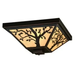 * Outdoor Lighting|Flash Sale Patriot Lighting® Tree Burnished Bronze 3-Light Outdoor Flush Mount Ceiling Light
